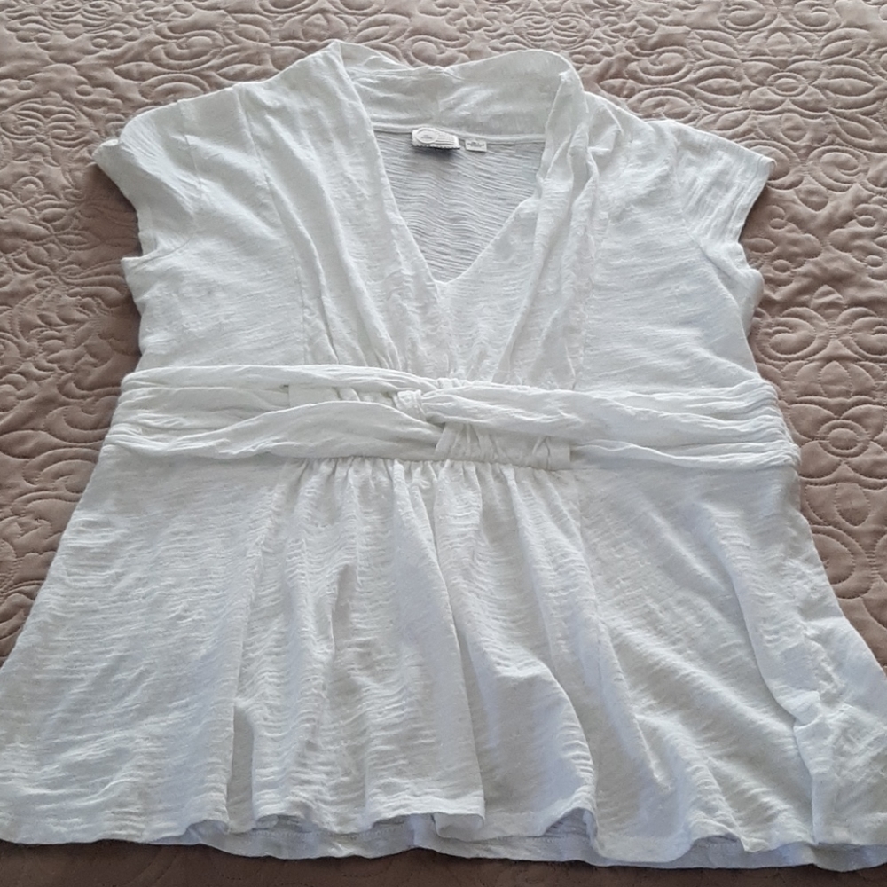Cotton Short Sleeve Blouse
